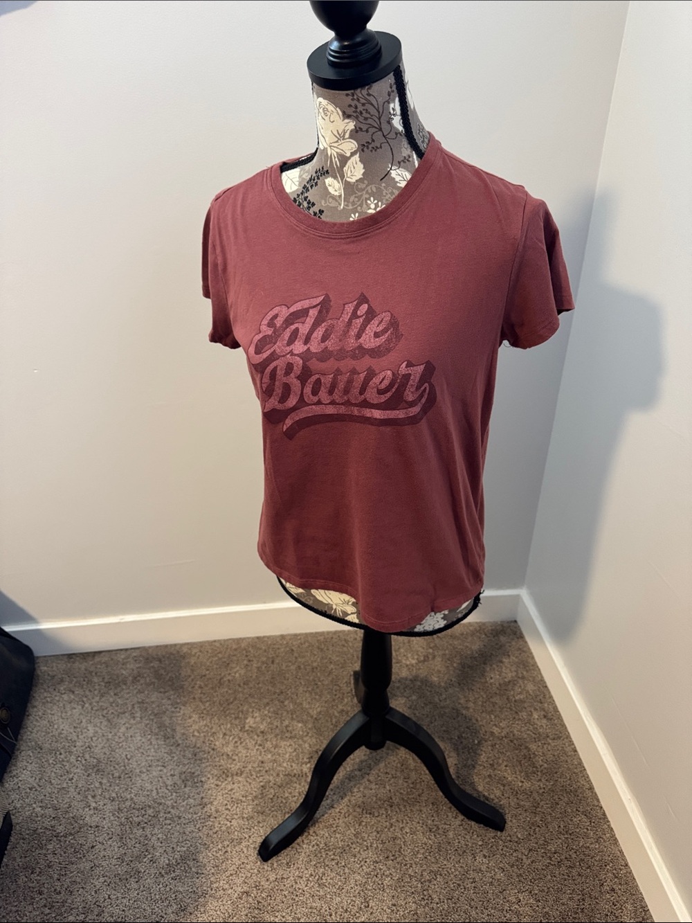 Eddie Bauer Women's Short Sleeve Logo Tee - Mauve